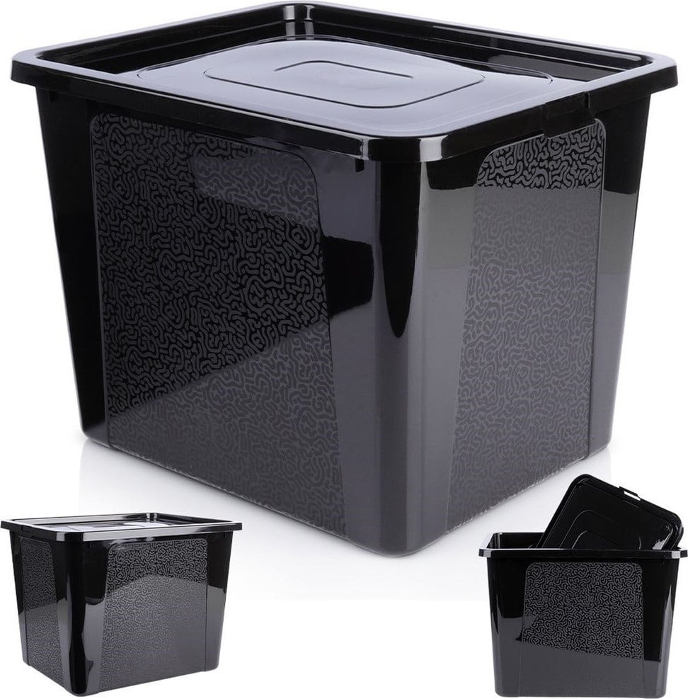 Vilde Opbergbox met deksel, Plastic, 30 liter