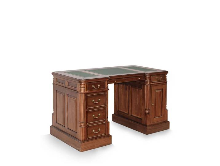 Bureau en bois marron L 140 cm