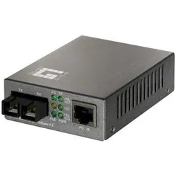 LevelOne 10/100BASE-TX - 100BASE-FX, MMF, SC IEEE 802.3/u/af/x (Konverter), Zubehör Netzwerk