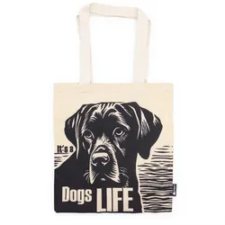 Nomad Sari Iconic Basic Tote Bag - Dog's Life - Natural 4oz