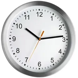 TFA-Dostmann 98.1045 Wanduhr Quarzwanduhr Rund Silber