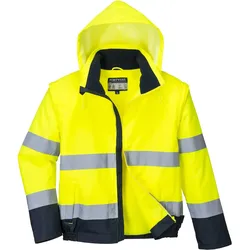 Warnschutz Winterjacke 2in1 "C464" Essential - XL - gelb/marine