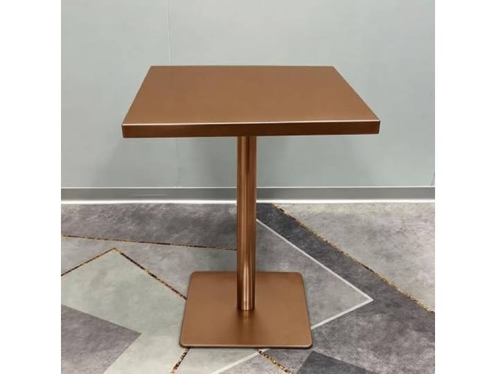 MDEUFYWEGB Kleiner runder Tisch aus Edelstahl, Bistro-Stehtisch Runder Bistrotisch aus Edelstahl für Küche Bar Esszimmer, moderner Stehtisch(H,50cm/19.6in)