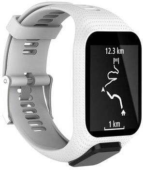 Everyday Crate TomTom Runner 2 Band Soft Silicone Watch Strap Sport Replacement For Runner 2 And Runner 3 white