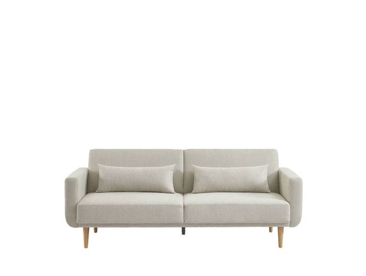Canapé convertible 3 places en tissu - beige