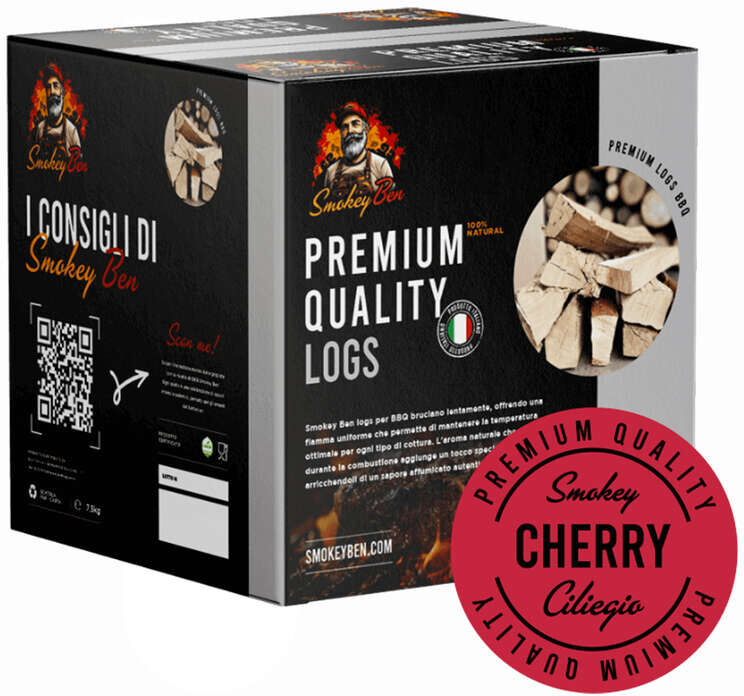Smokey Ben Logs di Ciliegio per affumicatura (6,5 Kg)