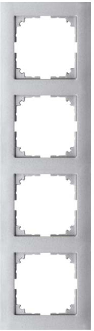 Merten Cadre 4 fois aluminium MEG4040-3660 (MEG4040-3660)
