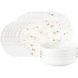 Seltmann, Geschirrset, Liberty Golden Stars Teller-Set (18 Stk.)