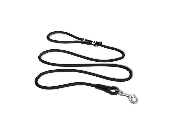 Hundeleine CURLI Comfort Leash black M , schwarz, B:0,8cm L:1,8m Ø:0,8cm, Nylon, Leinen, Hundeleine