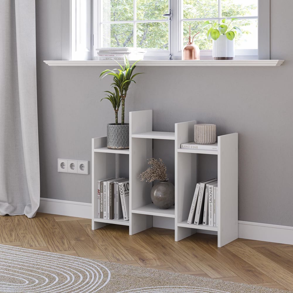 HOMN Etagère 3 trous couleur blanc Blanc 77x65x22cm