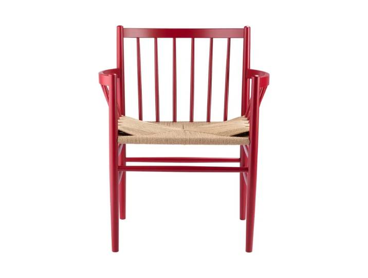 FDB Møbler J81 Sessel Ruby red beech-paper cord