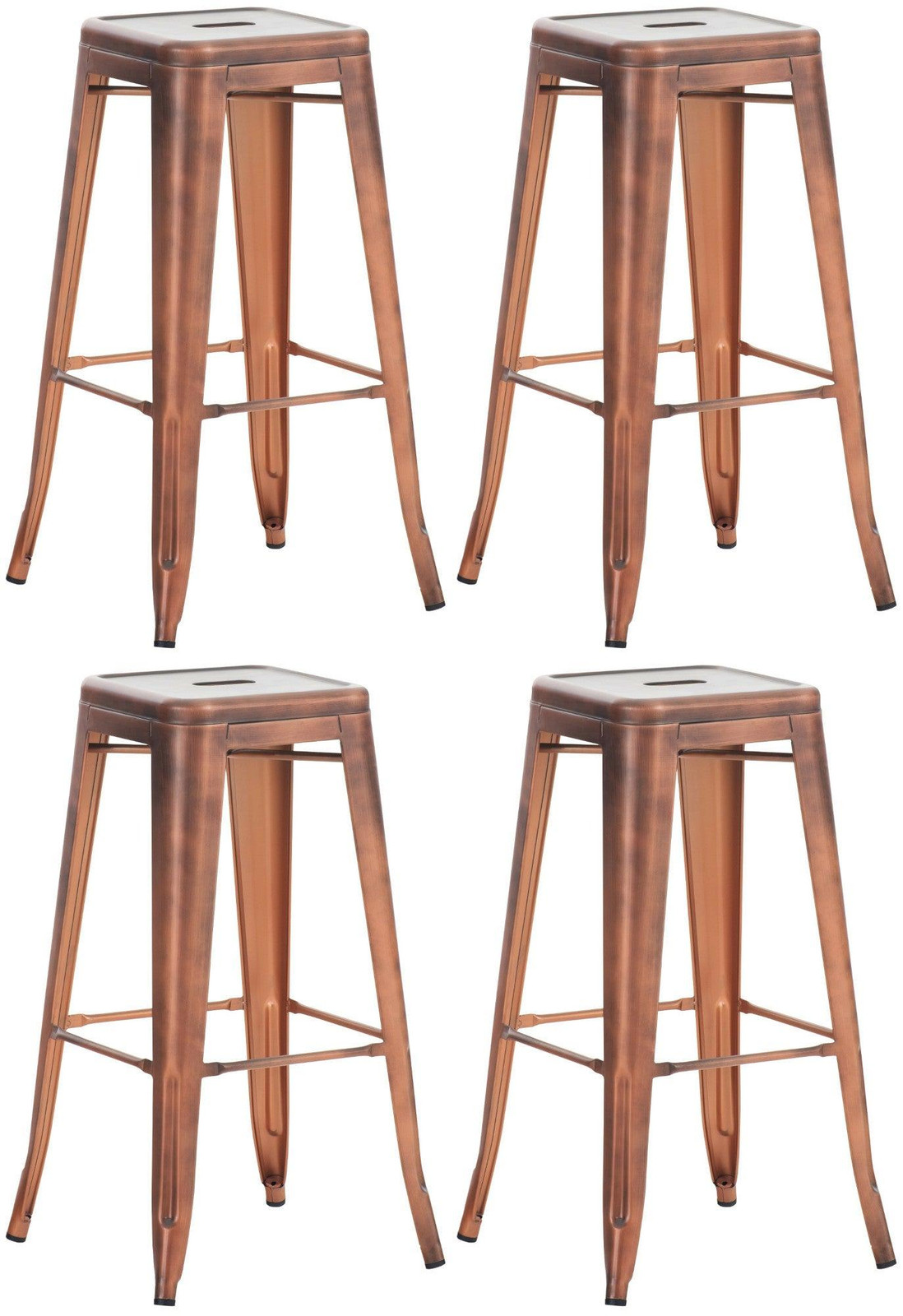 BellaFurn Set van 4 stapelbare barkrukken Joshua - Koper