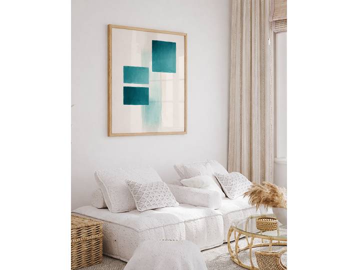 Kunstdruck Soft Alignment Abdeckung: Acrylglas Rahmen: Buche, lackiert Multicolor 52 x 62cm