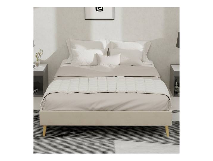 MODFU Kinderbett Modernes minimalistisches Polsterbett (niederländischer Samt, moderne Schlafzimmermöbel, 1-tlg., 140x200 cm)