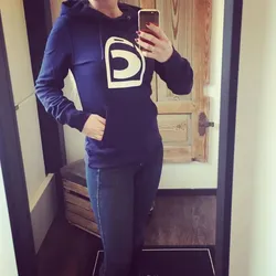 Cavallo Hoodie Logo blau Sweater mit großem Print Pulli mit Kapuze und Kängurutasche, Größe: XS