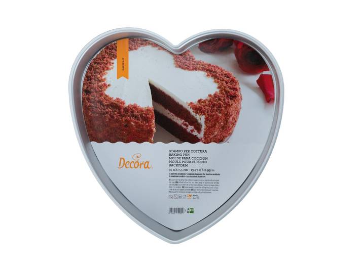Backform Decora Herz, Ø 25 cm, Silber , silber (silberfarben), Ø:25cm, Aluminium, Küchenformen, Backform
