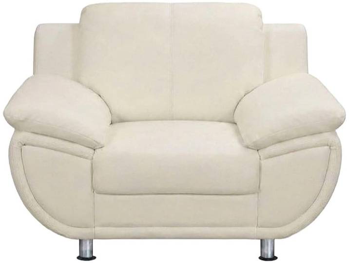 Polstersessel, 121x85x94 cm, NaturLEDER, Weiß, XXL-Sessel, Modern, TRENDMANUFAKTUR