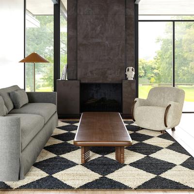 Nuloom Louie Diamond Checkerboard Jute Area Rug