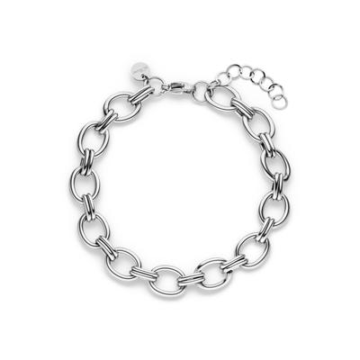 Armband S.OLIVER "Schmuck Geschenk Edelstahl The Soft Link", edelstahlfarben, Armbänder, Damen, 21cm, Edelstahl, Armband