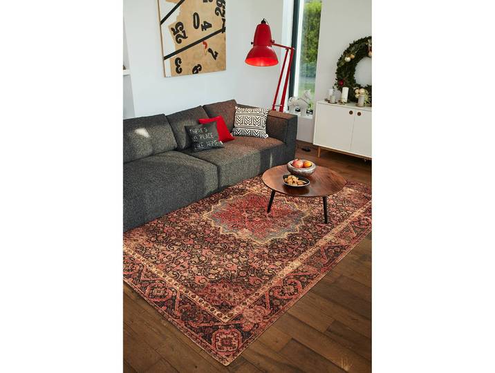 Tapis Funky Orient Ghom Rouge 75 x 140cm Tissé à plat