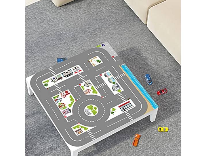 Adzif.biz Le sticker de decoration\, Sticker Adhésif de Décoration Pour Table Basse Ikea Modèle Lack\, City\, Dimensions 55 x 55 cm (550 x 550 mm)
