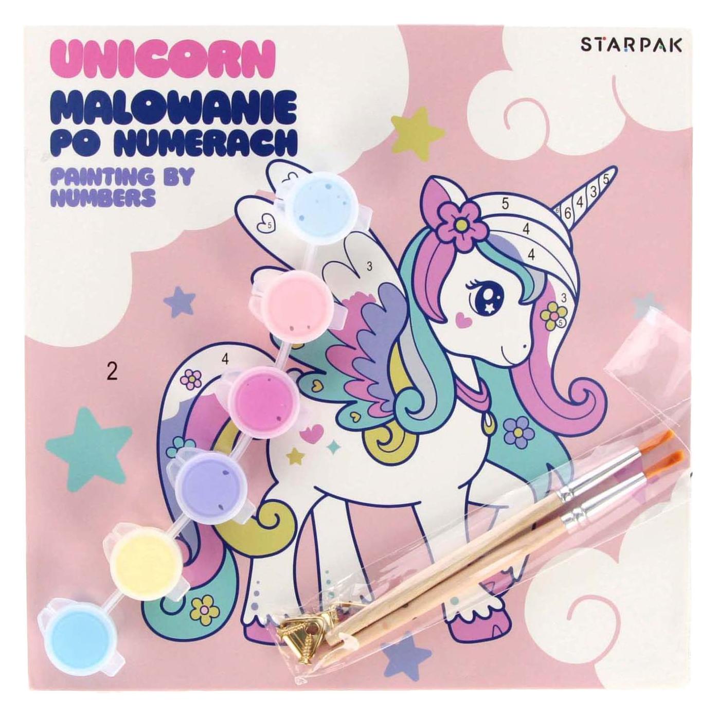 Starpak Malen nach Zahlen Einhorn 20x20cm (47729495)