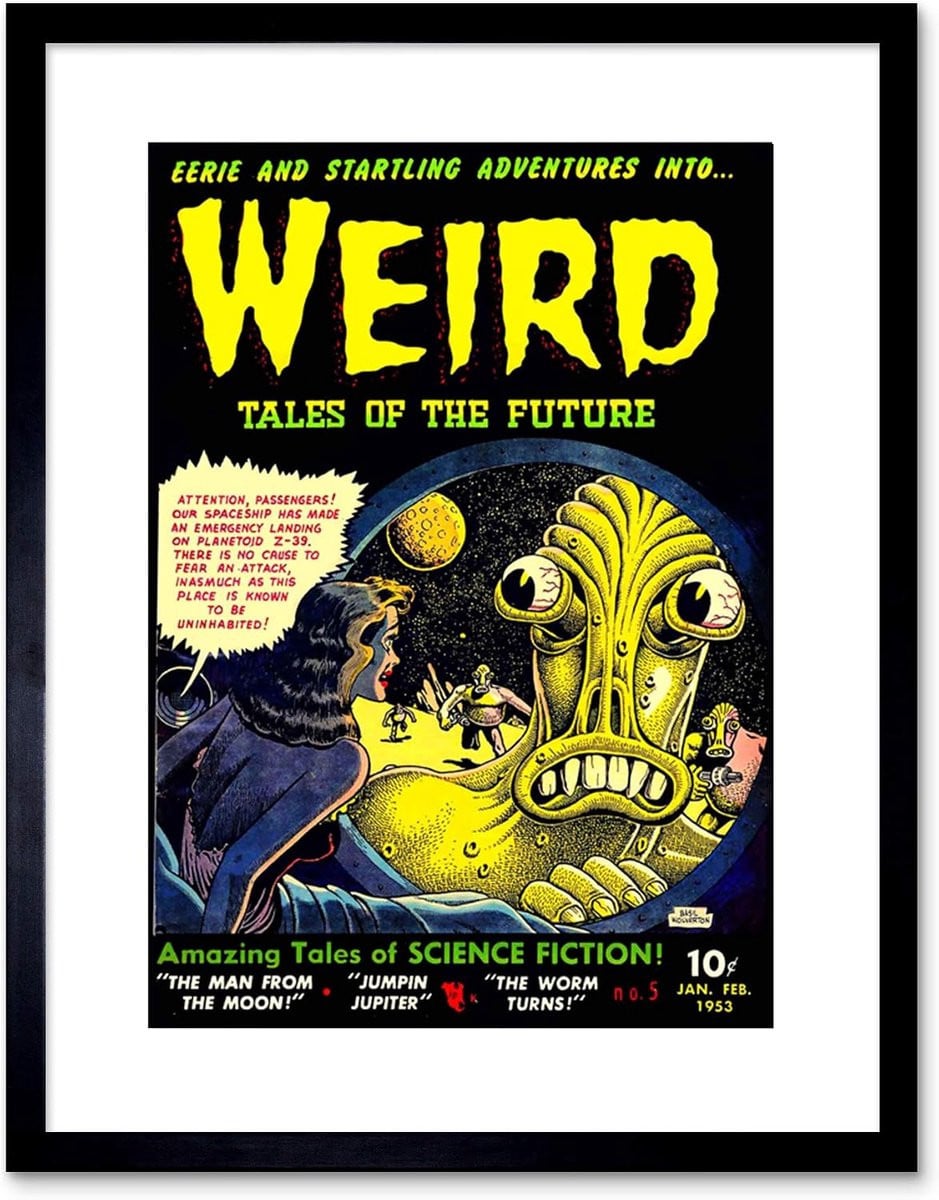 Ingebedde Kunstprint Wanddecoratie Poster - Zwart - 25 x 20 cm