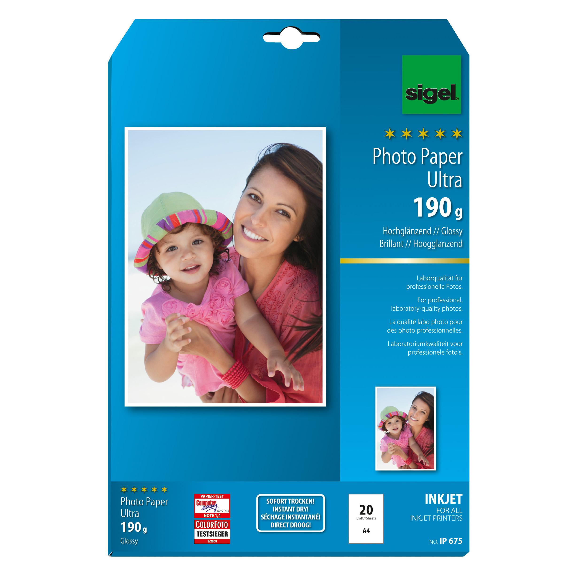 Sigel Inkjet Ultra (190 g/m², A4, 20 Stk.) (IP675)