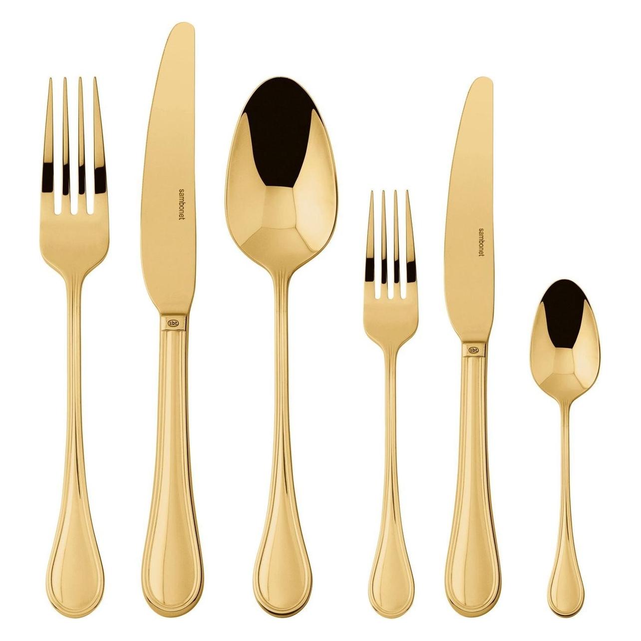 Rosenthal Besteck 36tlg.Vh. Royal Edelstahl/PVD Gold (36 Stk., Besteck Set) (31337539)