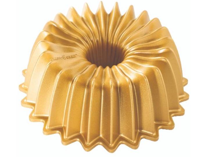 Tulband Bakvorm \ 6-Cup Brilliance Bundt Pan\ - Nordic Ware Premier Gold Mini Bundts