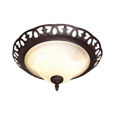 TRIO LEUCHTEN Deckenleuchte "Rustica", braun (braun, hellbeige), 1 Stk., Leuchten, Deckenlampe, Leuchtmittel tauschbar, Deckenleuchte