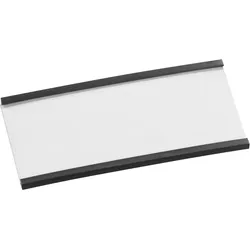 100 Etikettenhalter, C-Profil, magnetisch,  Abschnitte 40 mm | 80 mm, Ferrit, schwarz