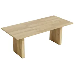 MODFU Ausziehbarer Esstisch MDF in Eichenfarbe, 140/200x90 cm, rechteckig, 3 cm Tischplatte