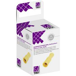 TRU COMPONENTS T1904C120 Rundsteckhülse 4 mm² 6 mm² Vollisoliert Gelb 15 St.