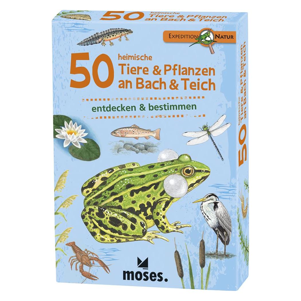 Moses Expedition Natur 50 heimische Tiere & Pflanzen an Bach & Teich (Deutsch, 1 - 20 Spieler) (4033477097613)