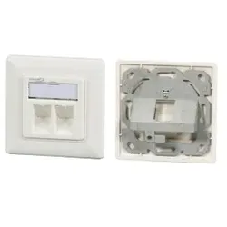 EFB IMT-02-RK-WS-KP INFRALAN® 2-Port Rahmenset, RAL9010, für alle INFRALAN® Keystone Module IMT02RKWSKP