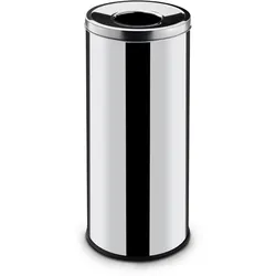 Mülleimer 45 l rostfreier Stahl, Edelstahl glänzend