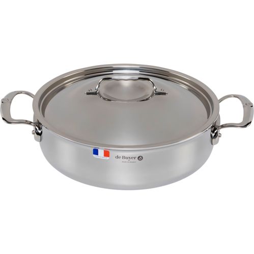 De Buyer Affinity Bratentopf niederer mit Deckel 28 cm