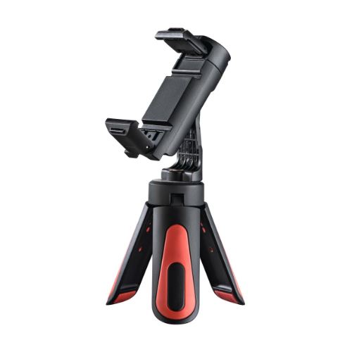 hama Pocket II Rotation Ministativ für Smartphones schwarz, rot