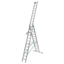 Vielzweckleiter gemäß TRBS 2121, Aluminium, 3 x 12 Sprossen/Stufen