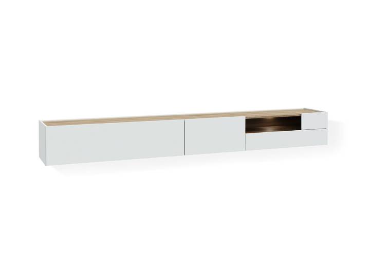 LENNOX TV-Board II, Material Dekorspanplatte, lichtgrau /