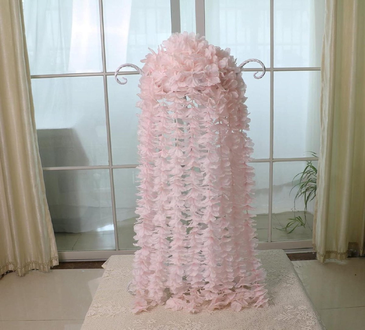 10 stuks Kunstzijde Wisteria Bloemen Garland Roze voor Decoratie en Bruiloften