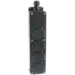 SHI, Steckdosenleiste, Vierfach-Stromleiste mit Stossschutz und Erdung (4x)