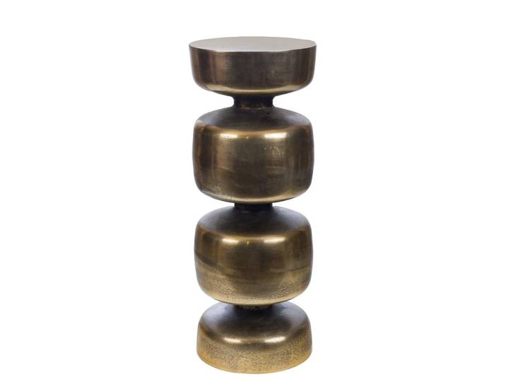 Sellette totem en aluminium h75 cm totem jaune