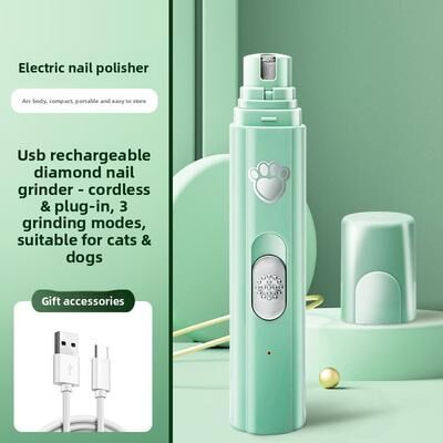 Happy Pet Pantry USB Rechargeable Dog Nail Grinder For Safe & Painless Pet Grooming green
