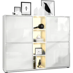 HIGHBOARD Cuba Türen in Weiß Hochglanz
