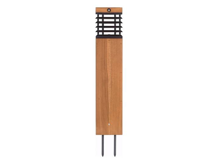 Les Jardins LED-Solarwegeleuchte Tekura, teak/grau, 75 cm dimmbar, Holz hell, Holz, Sockelleuchte