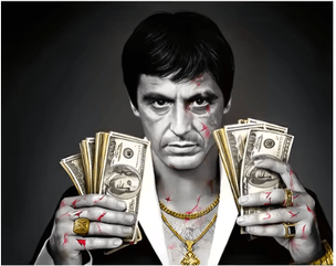 Inspire Picks Scarface Poster Canvas Tony Montana Wall Art For Bold Living Spaces xm487 A 20x30cm No Frame