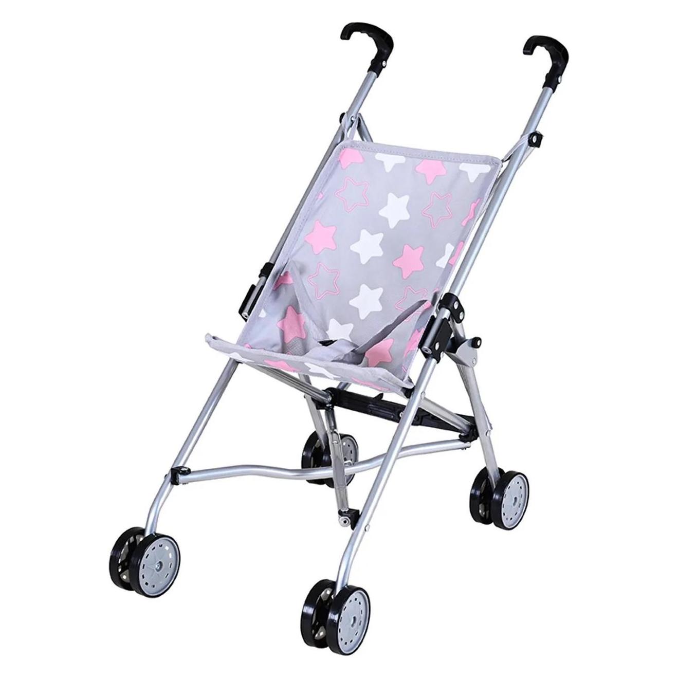 Knorrtoys Puppenbuggy Sim - "star grey pink" (12644)
