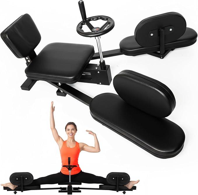 Beinspreizer Spagattrainer - Professionelle Spagat Maschine für Flexibilitätstraining - Adduktoren Trainer bis 180° mit stabiler Stahlkonstruktion, gepolsterten Auflagen, Yoga & Kampfsport